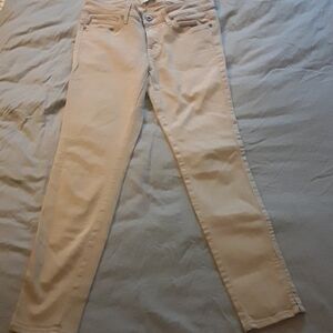 tan Rich & Skinny  crop jeans